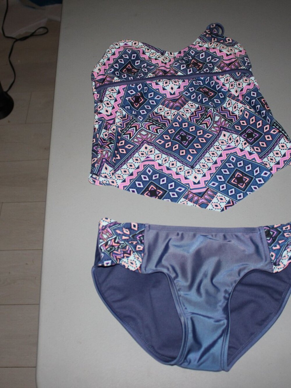 Multi Color 2 Pcs Justice Tankini Swimsuit Size 12